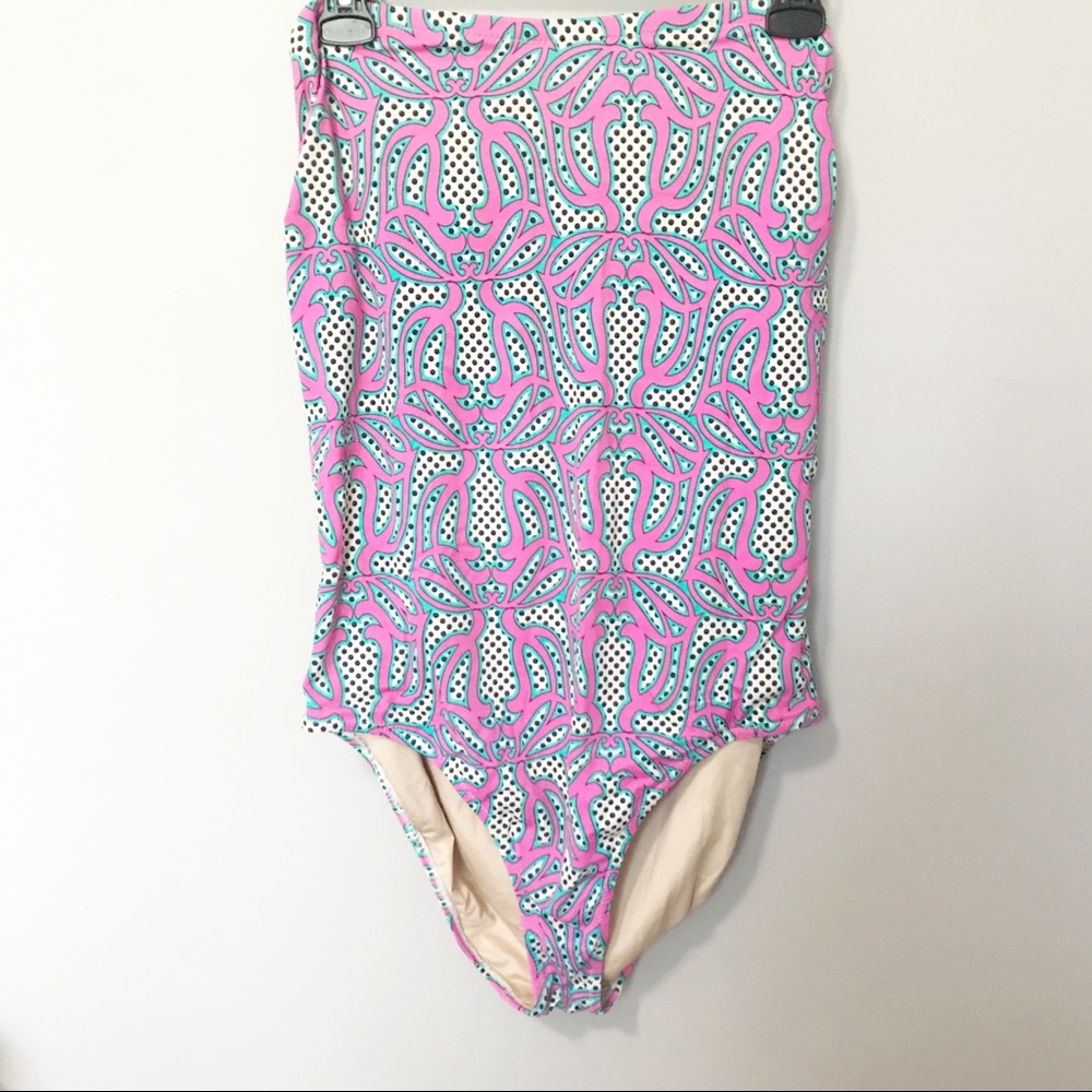 J Crew One Piece Halter Bathing Suite Size 14
